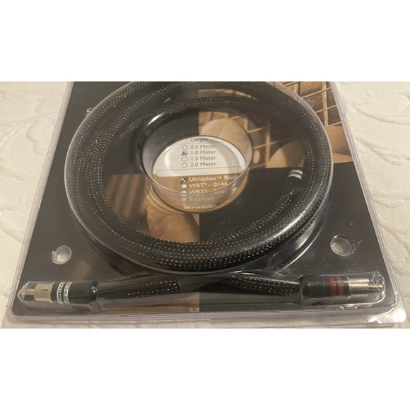 New Kimber Kable Hero 1 Meter Pair with Ultraplate Black RCA Connectors - Picture 5 of 8